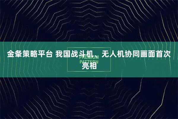 金夆策略平台 我国战斗机、无人机协同画面首次亮相